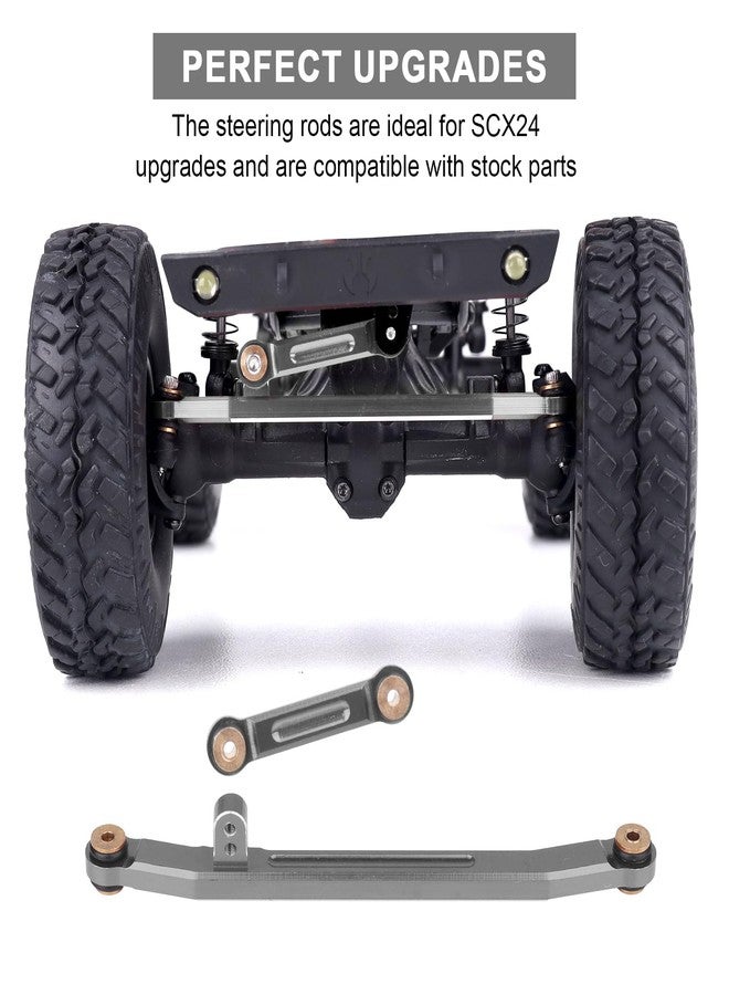 FriHobby Aluminum Steering Rod Tie Links Set High Tightening Linkage for 1/24 RC Crawler Axial SCX24 Gladiator Deadbolt C10 Bronco B17 Upgrades - Image 4